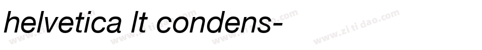 helvetica lt condens字体转换